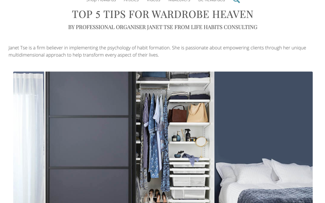 TOP 5 TIPS FOR WARDROBE HEAVEN